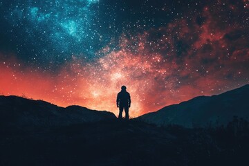 Wall Mural - astronaut in space exploring the cosmos