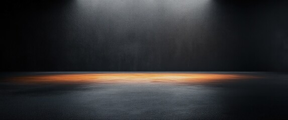 Poster - Abstract Black Background Modern Studio Texture with Dramatic Lighting and Symmetrical Composition