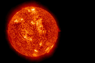 Wall Mural - sun on a dark background. elements of this image furnished by nasa