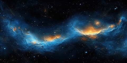 Wall Mural - vibrant cosmic landscape swirling galaxy with ethereal glow and intricate star patterns in space