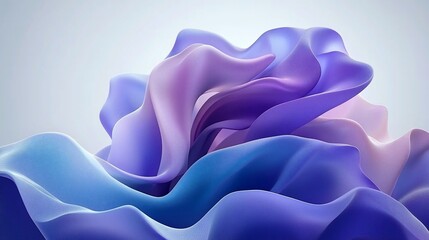Aufkleber - Abstract purple and blue flowing fabric.