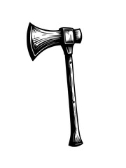 Wall Mural - illustration of cartoon axe on white