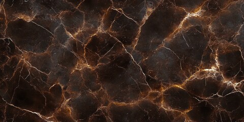 Aufkleber - dark brown marble texture background with intricate white veins and ambient lighting