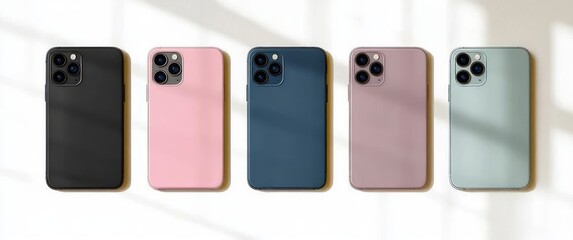 Poster - Minimalist Still Life of Modern Smartphones in Natural Light