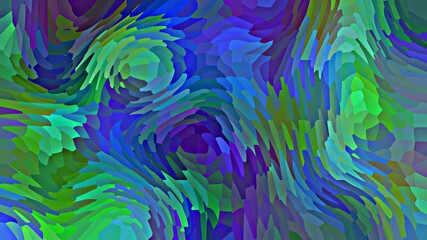 Wall Mural - abstract paint fingers scrolling background 4k loop features line shapes of various yellow to blue h