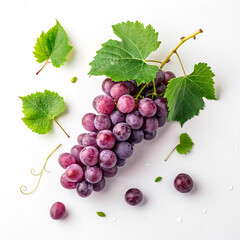 Wall Mural - bunch of grapes with leaves