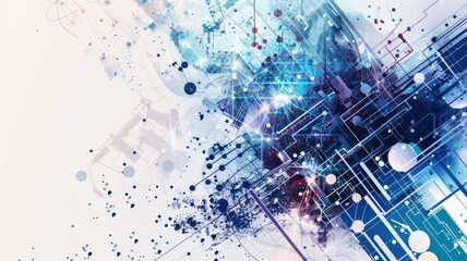 Poster - This abstract visual artwork beautifully represents a blend of concepts through dynamic colors and intricate patterns, ideal for creative projects or modern designs.