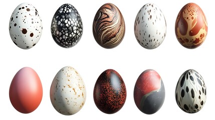 Easter eggs isolated on a white background.