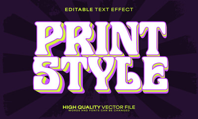 Retro classic text effect, editable text effect and vintage 3d font style bold shadow oldschool poster design