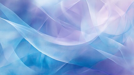 Poster - Soft Pastel Fabric Flowing Gracefully in Shades of Blue and Purple, Creating a Dreamy Atmosphere