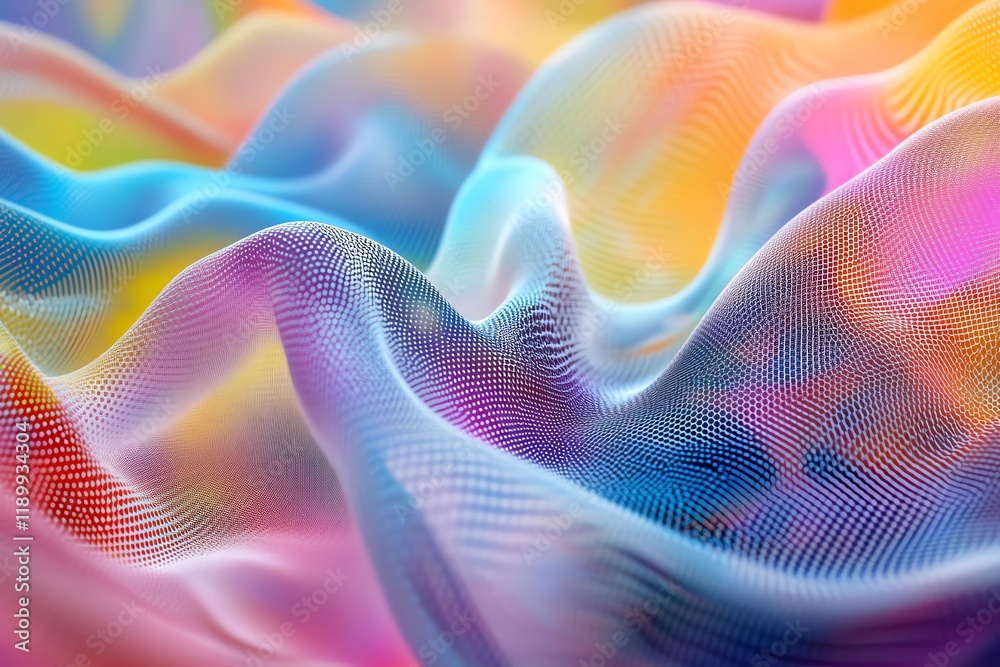 Abstract dash dot line background with flowing wave patterns, dynamic ...
