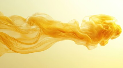 Canvas Print - Abstract golden fabric flowing in air.