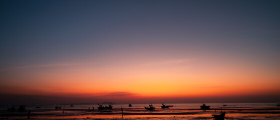 Wall Mural - sunset at the beach