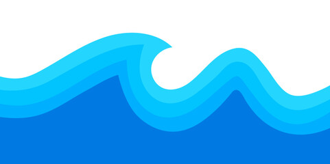 Poster - water wavy shape, sea waves, landscape water ripple for background, water surface, ocean graphic pat
