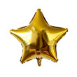 © Tony A - Gold star-shaped balloon on transparent background