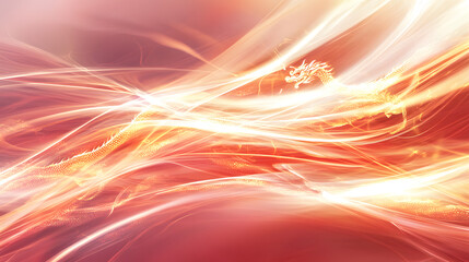 Poster - dynamic light waves abstract art digital design vivid colors close-up energy and motion concept