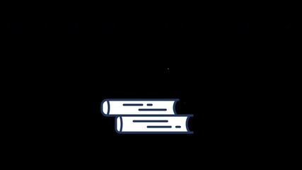 Poster - Two stacked books in a minimalist style, representing knowledge and education.