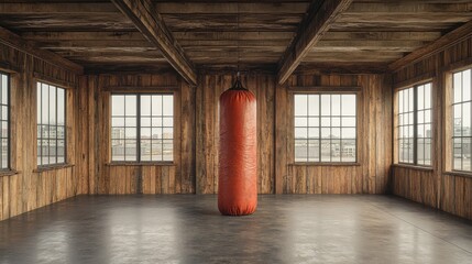 Leinwandbilder - an alternative punching bag suspended from the ceilin