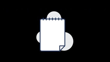 Poster - A blank notepad on a minimalistic background, ideal for note-taking or brainstorming ideas.