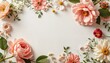 © Nadezhda - Stunning Arrangement of Pink and White Flowers on a Clean White Background for All Special Occasions