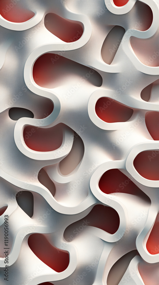 AI-created tessellation patterns with interlocking shapes and flowing ...