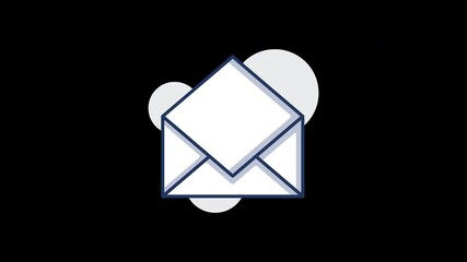 Poster - Email icon in a minimalist design with a dark background.