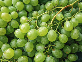 grapes on the vine. fruit, grape, grapes, food, green, bunch, isolated, fresh, white, vine, healthy, ripe, wine, sweet, berry, juicy, cluster, nature, diet, vegetarian, fruits, harvest, natural, agric