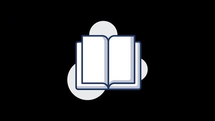 Poster - An open book illustration on a minimalistic background, emphasizing education and knowledge.