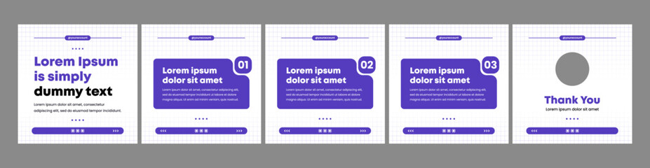 editable carousel slide template for social media posts