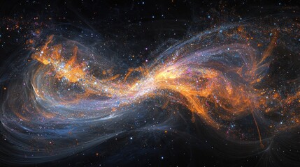 cosmic dance: a celestial nebula in vivid hues