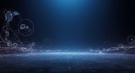 Digital technology and science background.
