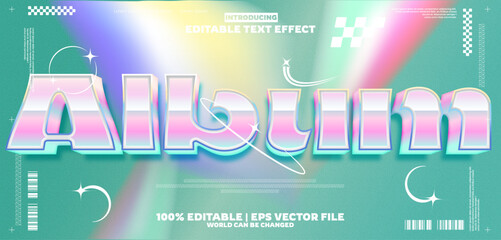 Poster - Album y2k editable text effect in modern trend style