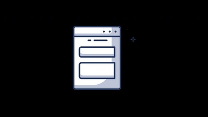 Poster - An illustration of a computer webpage layout, showcasing input fields and a simple design against a black background.
