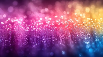 Wall Mural - Colorful fiber optic lights bokeh background.