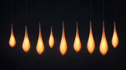 Poster - abstract custom shaped lights suspended in the air, glowing softly with ample space for text along t