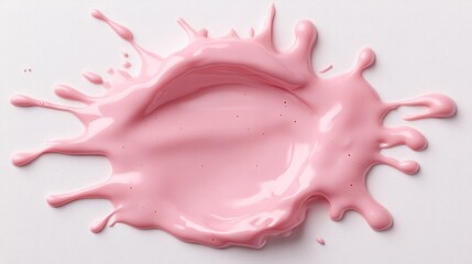Aufkleber - Pink Paint Splash on White Surface for Artistic Background Design