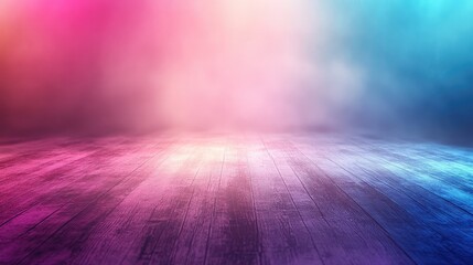 Poster - colorful bokeh lights with a soft, out-of-focus background creating a magical, festive atmosphere wi
