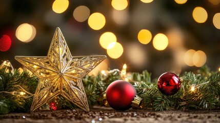 Poster - colorful bokeh lights with a soft, out-of-focus background creating a magical, festive atmosphere wi