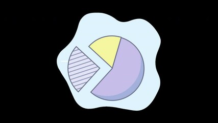Poster - A colorful pie chart illustration on a soft blue background, representing data visualization in a modern style.