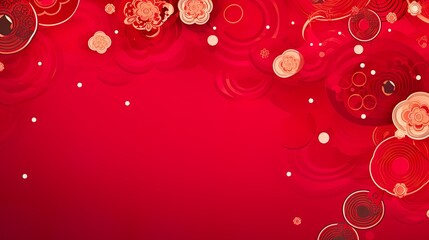 Wall Mural - chinese traditional background design with abstract pattern in red background chinese red textured p