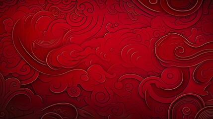 Wall Mural - chinese traditional background design with abstract pattern in red background chinese red textured p