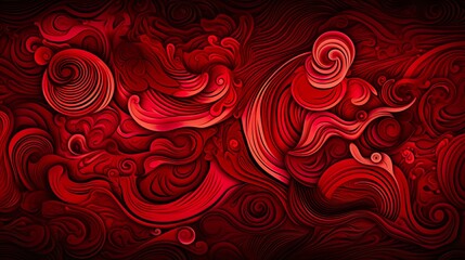Wall Mural - chinese traditional background design with abstract pattern in red background chinese red textured p