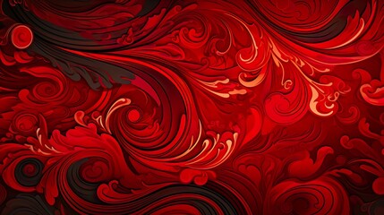 Wall Mural - chinese traditional background design with abstract pattern in red background chinese red textured p
