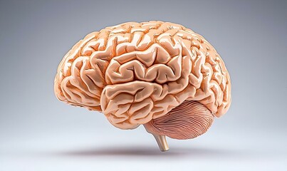 Poster - Human Brain Exploration, intricate neural pathways highlighted, showcasing cognitive functions, emotional responses, and sensory processing intricacies.