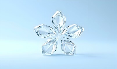 Poster - Minimalist Ice Crystal Icon, a sleek and modern representation of an ice crystal, emphasizing clean lines and subtle elegance.