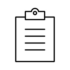 Poster - Clipboard icon Outline thin set