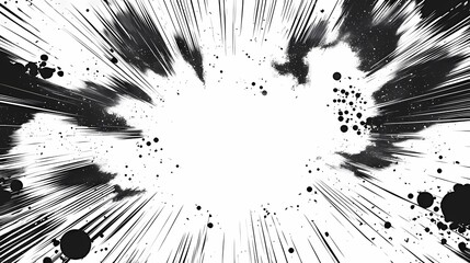 Comic Book Action Layout Background With Power Fx/ Illustration of a powerful comics