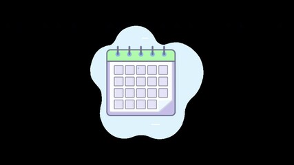 Poster - A colorful calendar icon representing scheduling and planning in a flat design style.