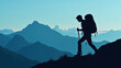 © IeraShaa - silhouette of a Hiker with Backpack
