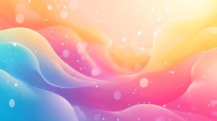 Poster - vibrant floating background with whimsical patterns soft elegant details and playful energy creating